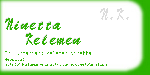 ninetta kelemen business card